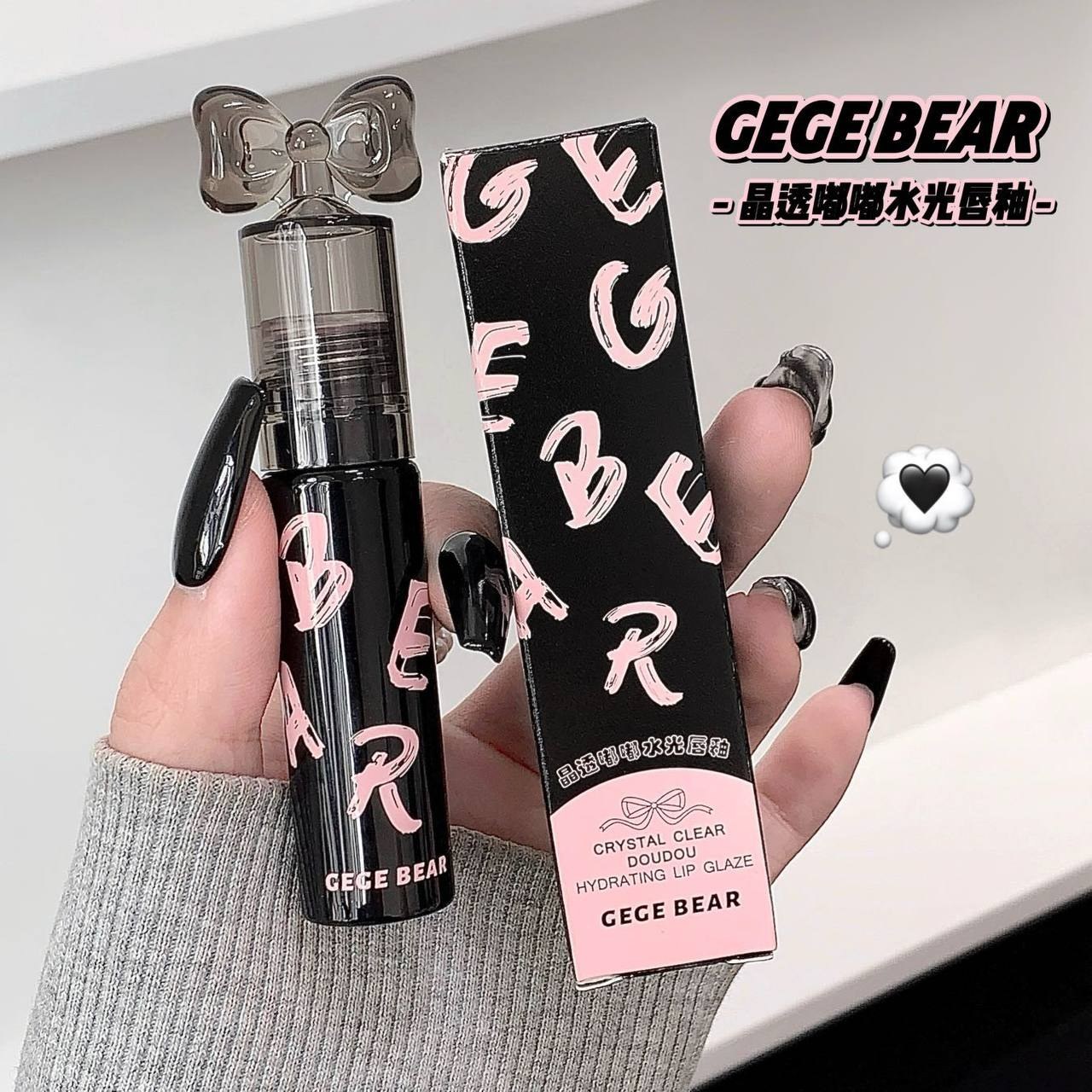 لیپگلاس پاپیونی gege bear رژلب بافت خیس کره ای لیپ گلاس رژلب خیس