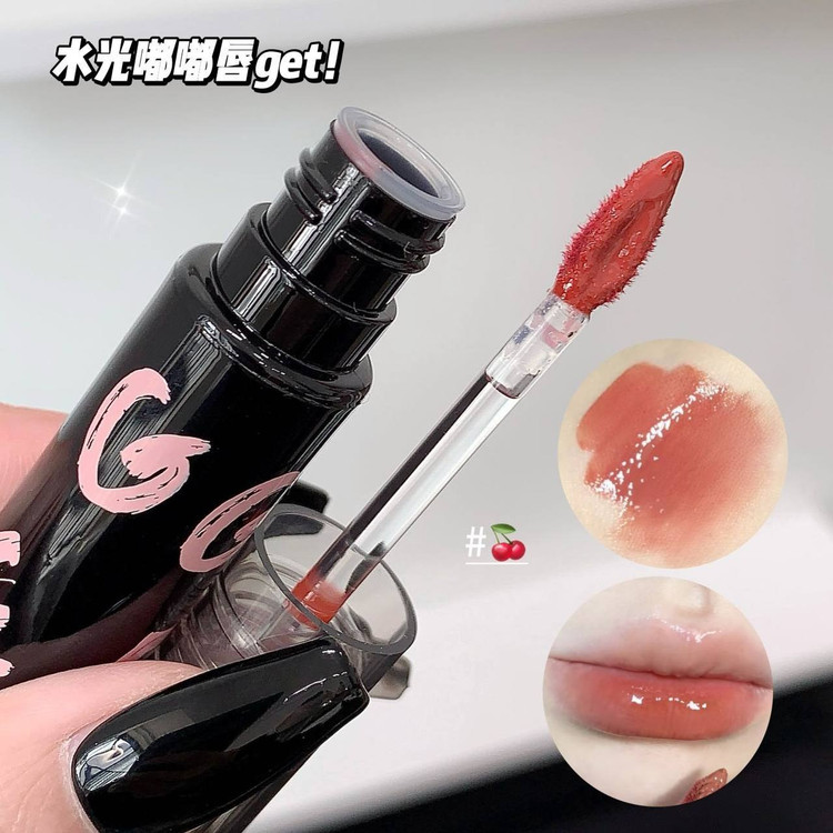 لیپگلاس پاپیونی gege bear رژلب بافت خیس کره ای لیپ گلاس رژلب خیس