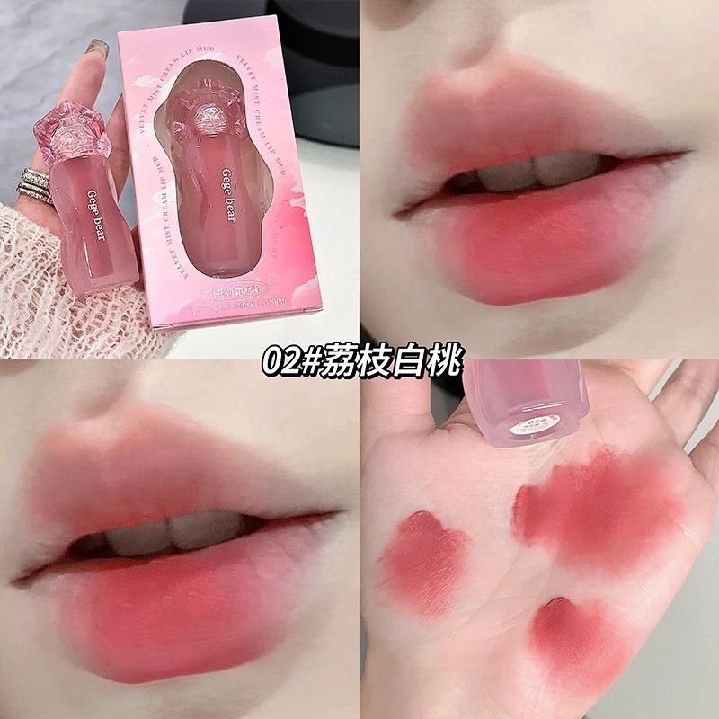 رژلب مخملی با پوکه جذاب Gege Bear رژلب مایع مات