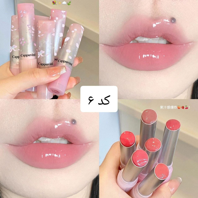 رژلب خیس استیکی پاپیونی برند cappuvini