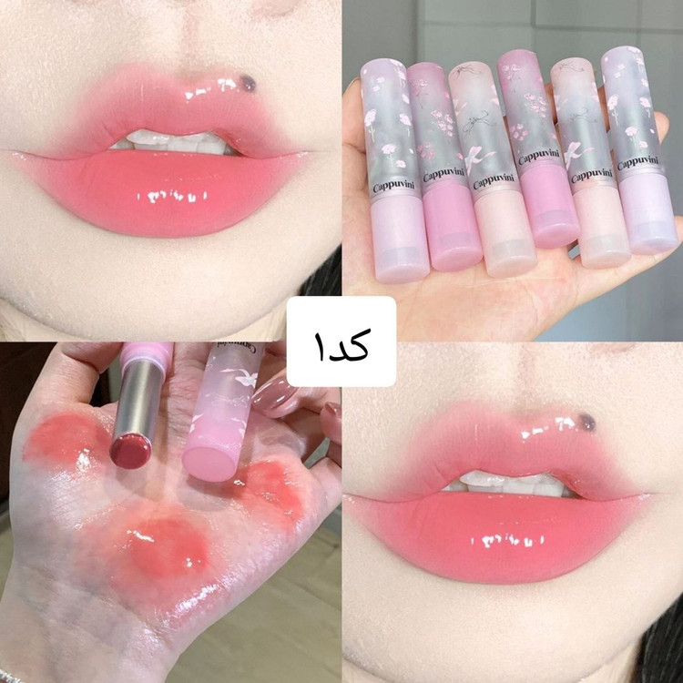 رژلب خیس استیکی پاپیونی برند cappuvini