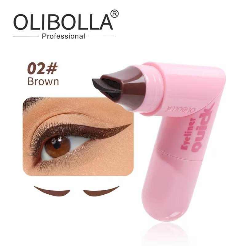 خط چشم استامپی دو طرفه اولیبولا OLIBOLLA خط چشم دوطرفه با نوک خط چشم و استامپ