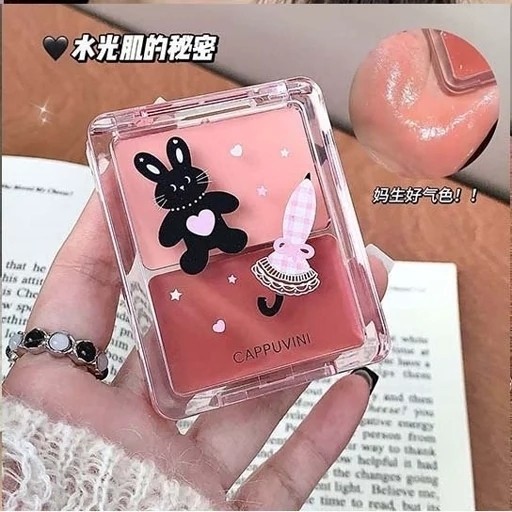رژگونه کرمی کره ای خرگوشی Cappuvini رژگونه خیس رژگونه چرب