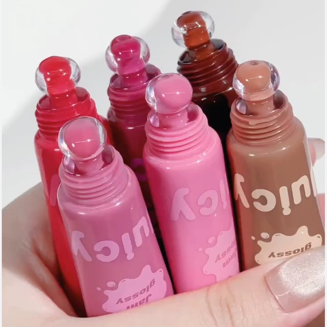 لیپ گلاس تیک تاکی Olibolla لیپ گلاس شیشه ای رژلب خیس کره ای