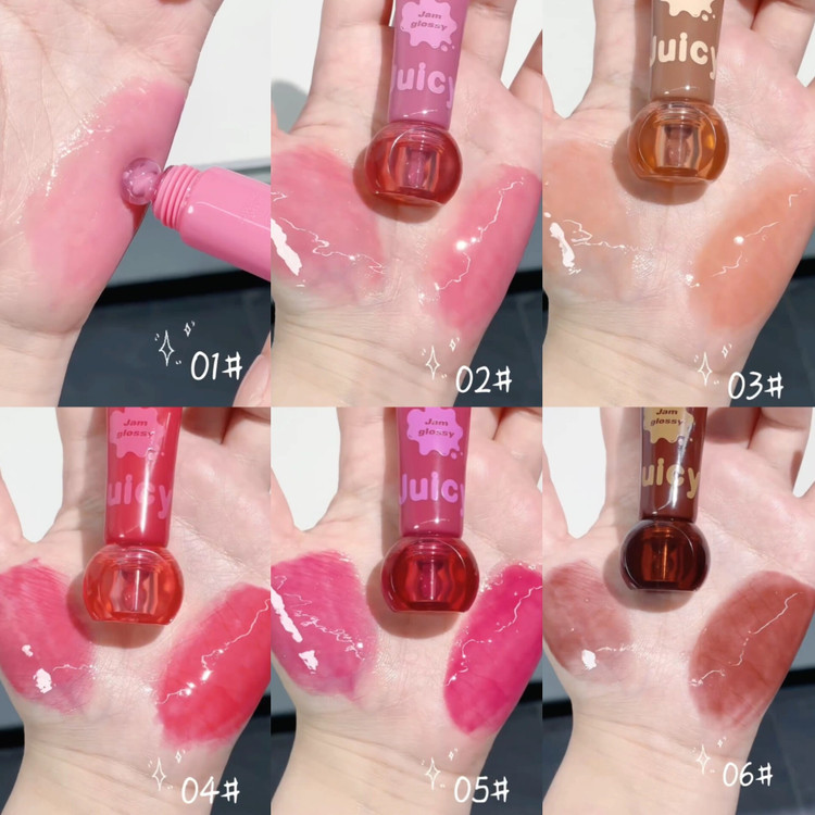 لیپ گلاس تیک تاکی Olibolla لیپ گلاس شیشه ای رژلب خیس کره ای