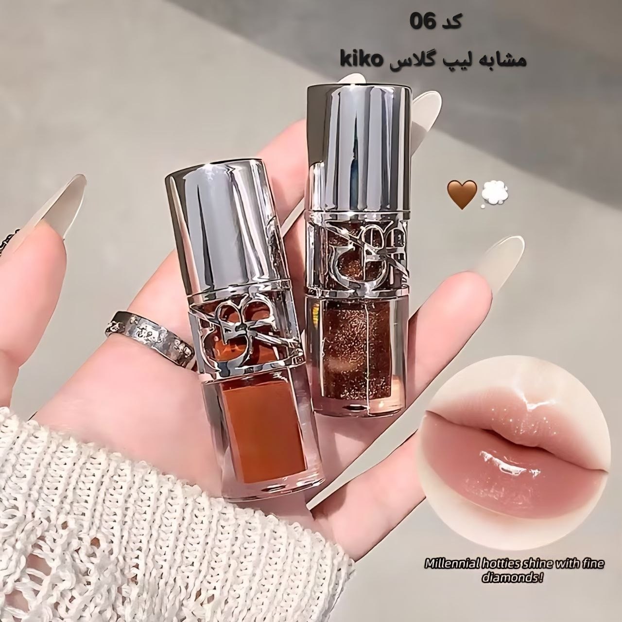 لیپ گلاس دوپ Ysl برند Gege Bear لیپ گلاس ایو سن لورن وای اس لیپگلاس دوپ YSL برند Gege Bear لیپ گلاس ایو سن لورن