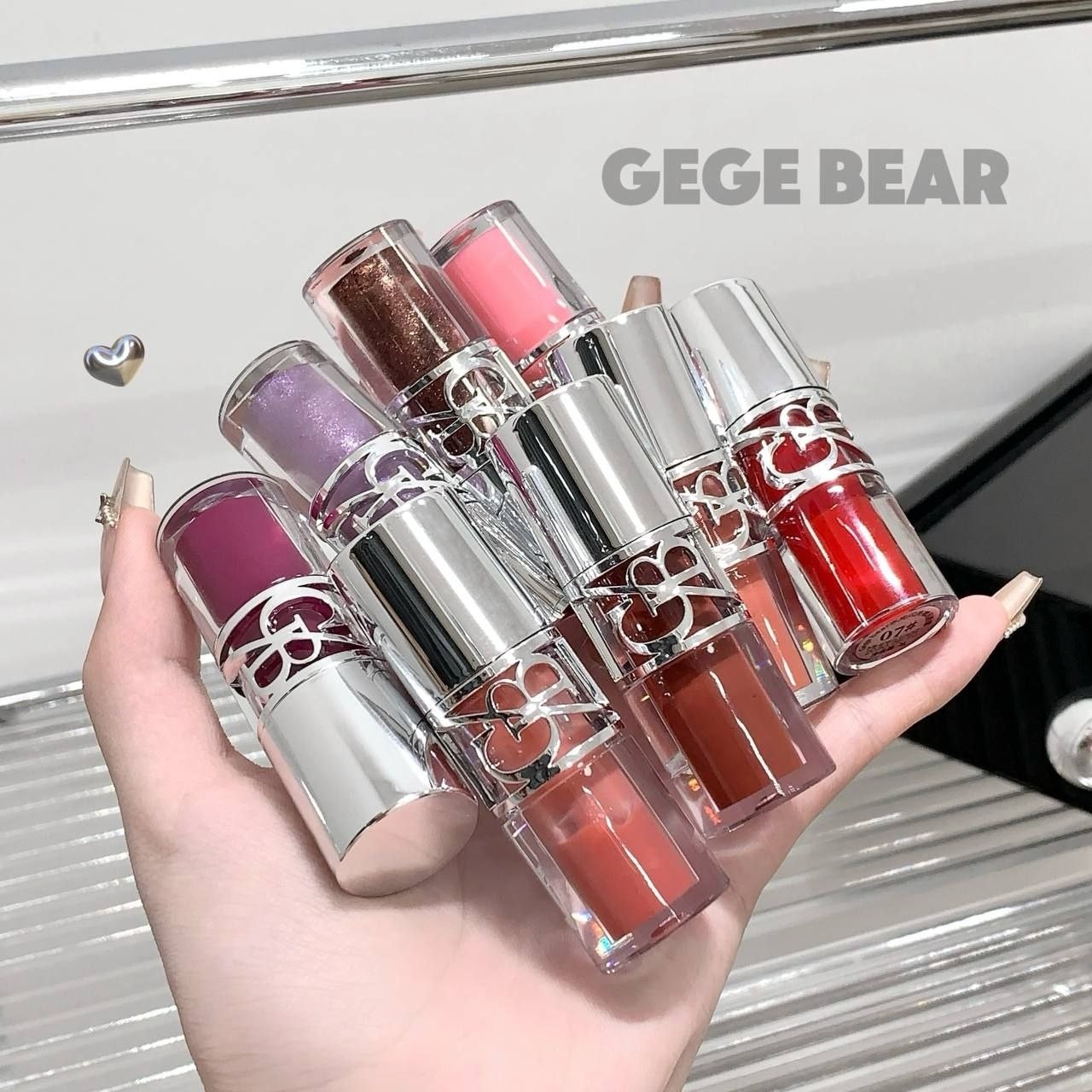 لیپ گلاس دوپ Ysl برند Gege Bear لیپ گلاس ایو سن لورن وای اس لیپگلاس دوپ YSL برند Gege Bear لیپ گلاس ایو سن لورن