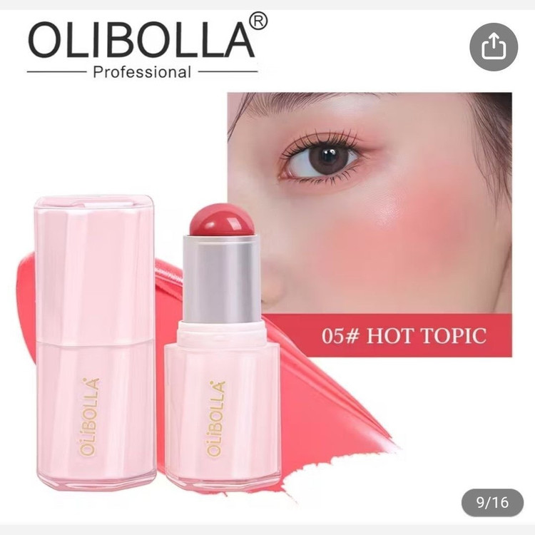 رژگونه کره ای دوپ شیگلم برند OLIBOLLA رژگونه استیکی اولیبولا رژگونه کره ای اولیبولا