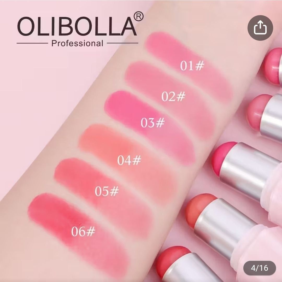 رژگونه کره ای دوپ شیگلم برند OLIBOLLA رژگونه استیکی اولیبولا رژگونه کره ای اولیبولا