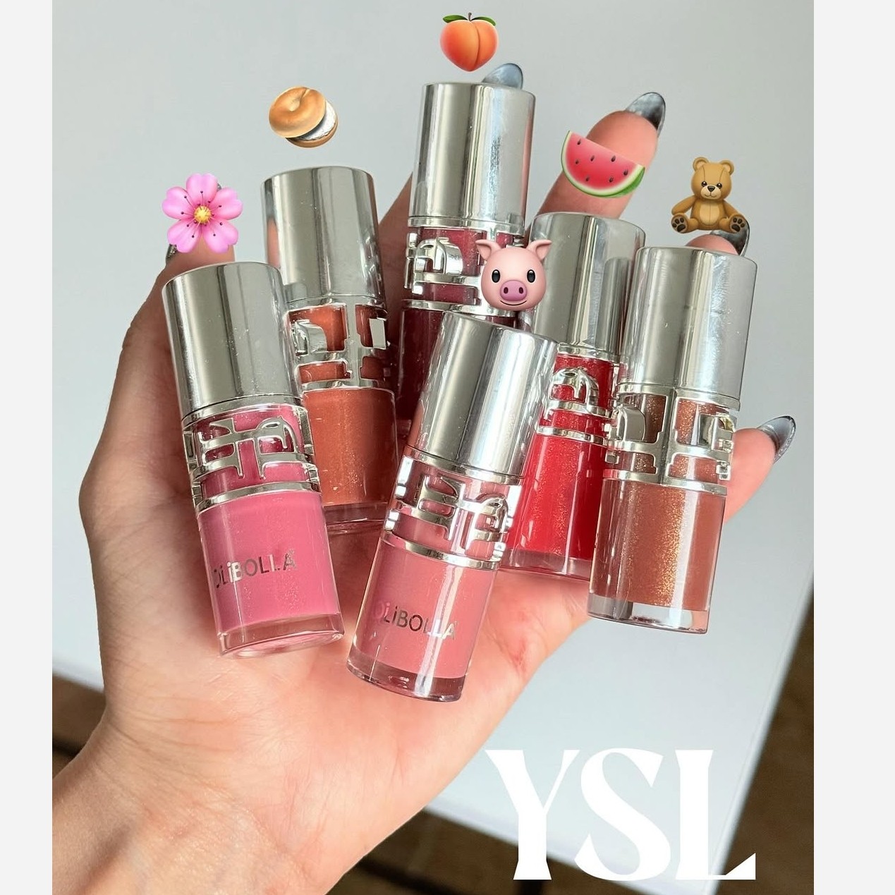 لیپ گلاس دوپ YSL برند Olibolla لیپگلاس شاین دار دوپ Ysl