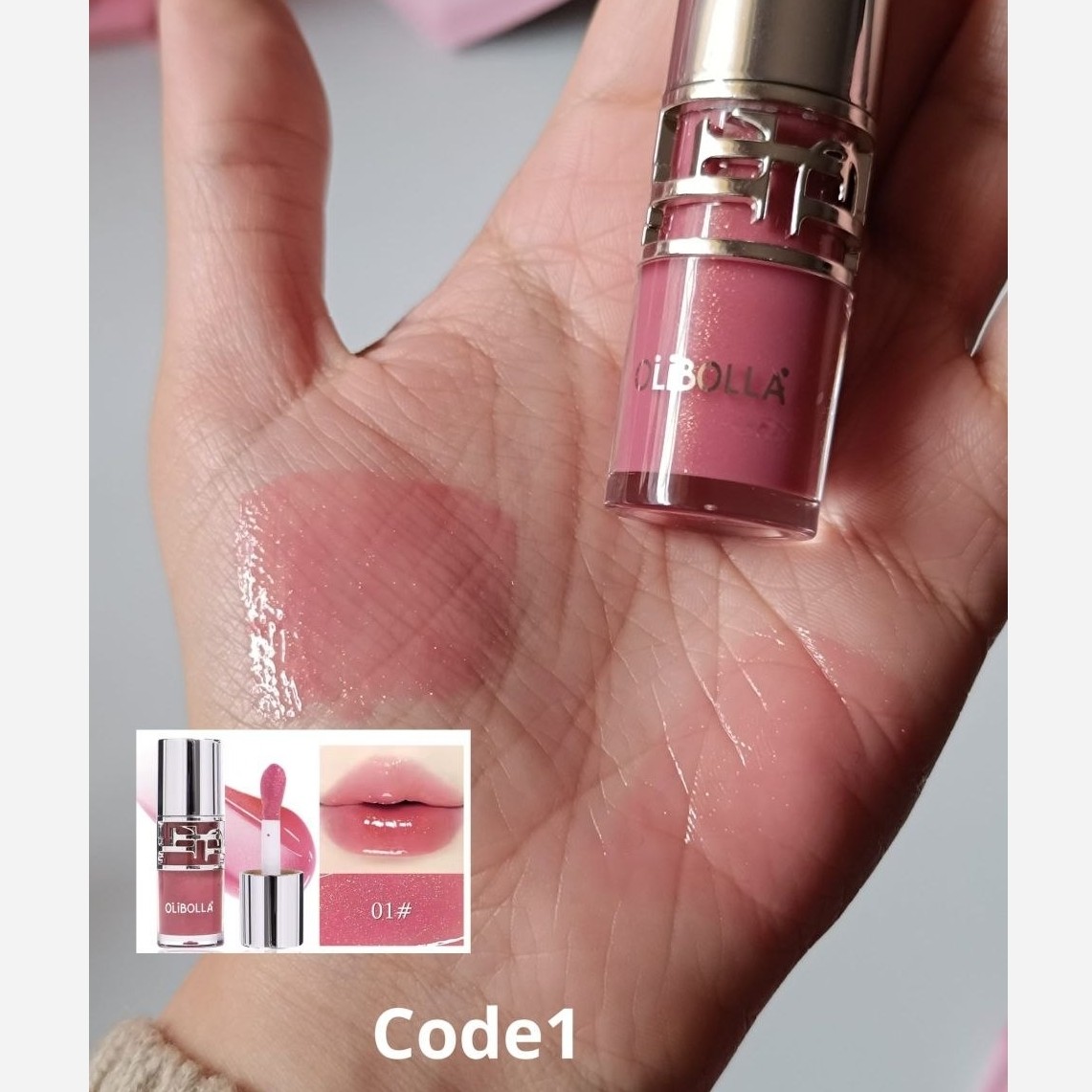 لیپ گلاس دوپ YSL برند Olibolla لیپگلاس شاین دار دوپ Ysl