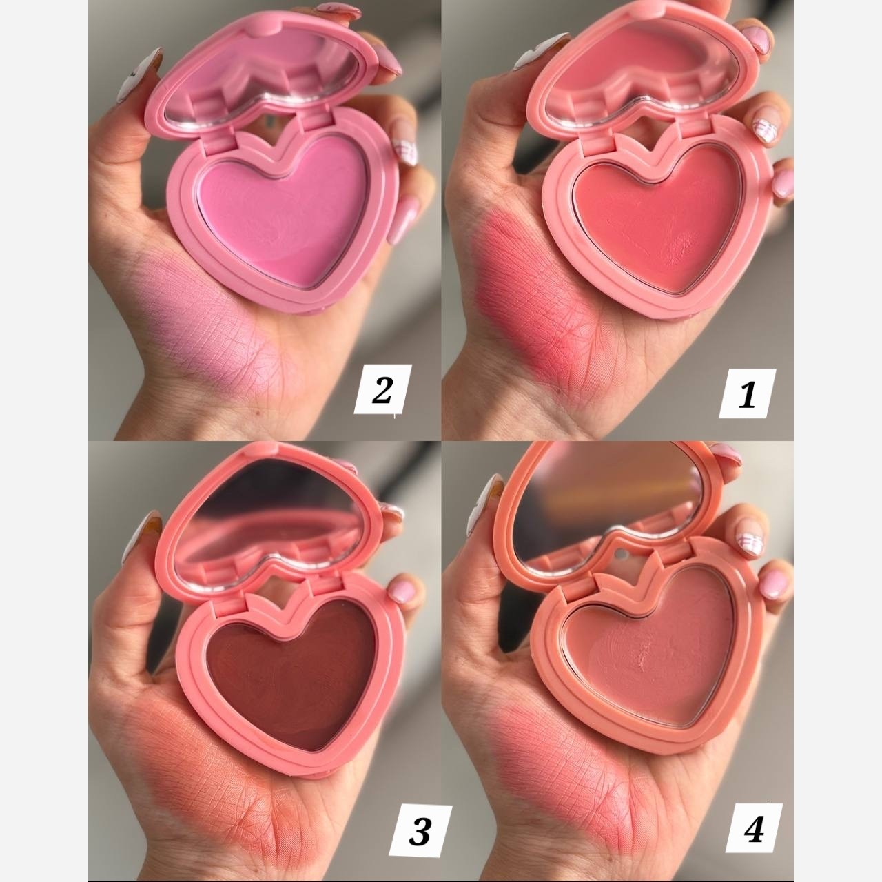 رژگونه قلبی کرمی شیگلم رژگونه صورتی