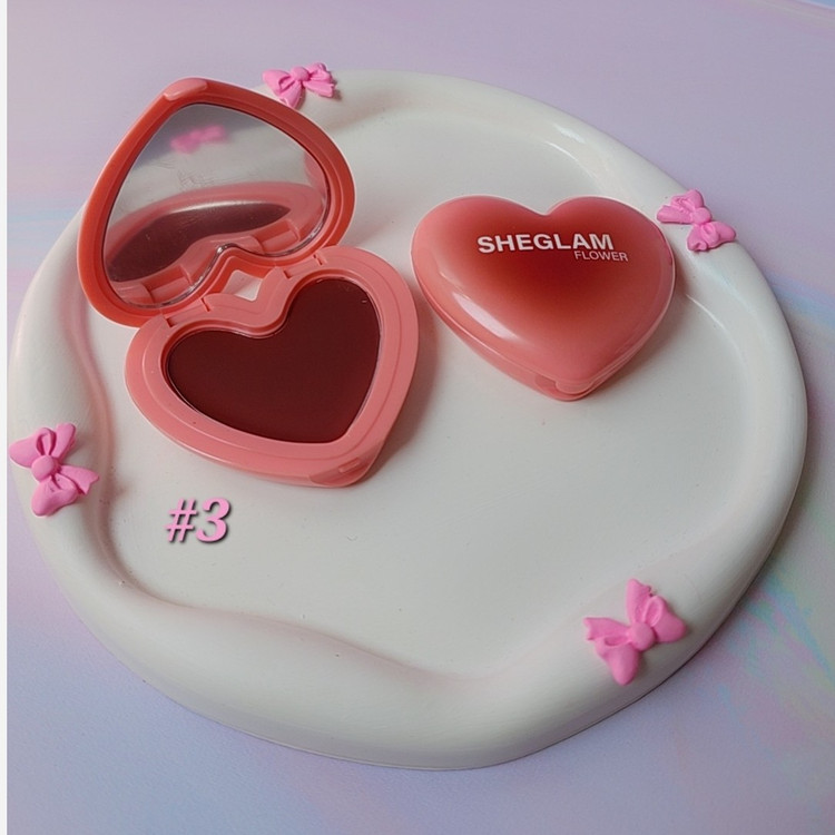 رژگونه قلبی کرمی شیگلم رژگونه صورتی